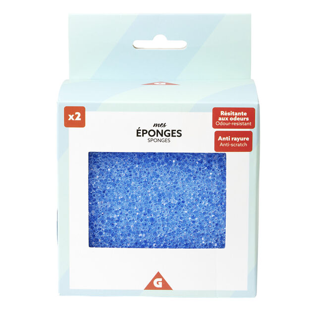 Éponge grattante anti-rayures x2 Ø10xH4cm
