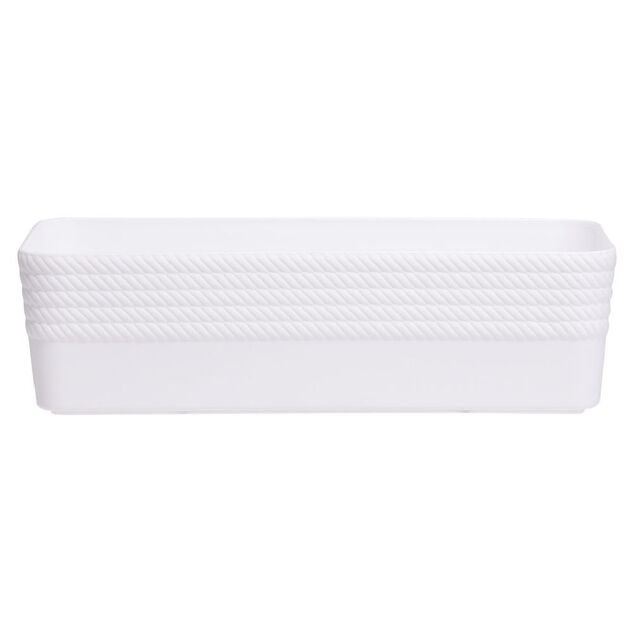 Bo&icirc;te plastique blanc 25x11xH7cm