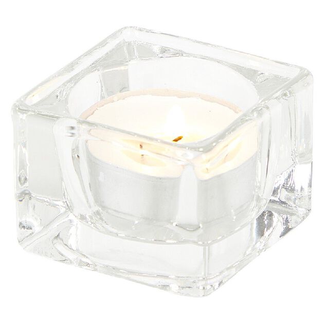 Photophore en verre transparent x5