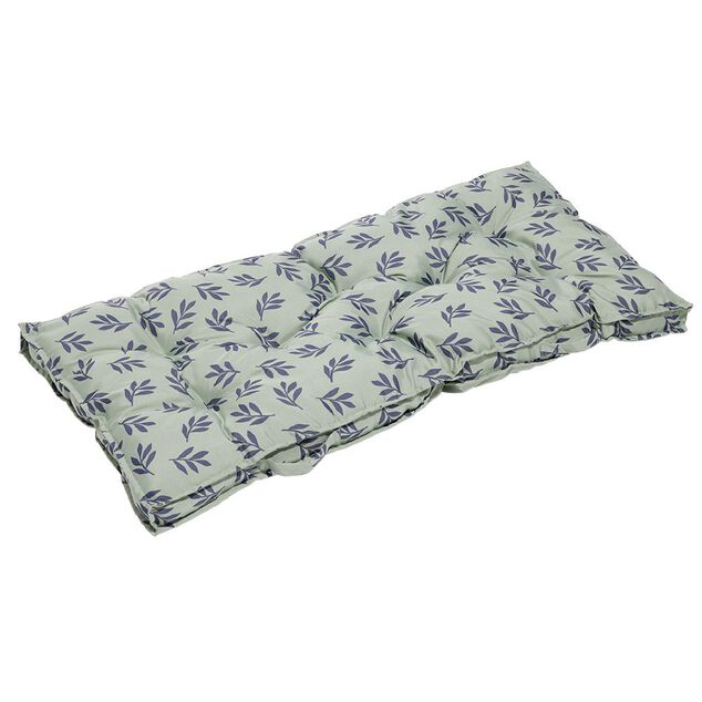 Coussin salon palette polyester motif feuillage vert et noir 120x60cm