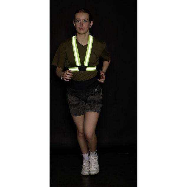 Gilet r&eacute;fl&eacute;chissant ajustable taille universelle jaune fluo