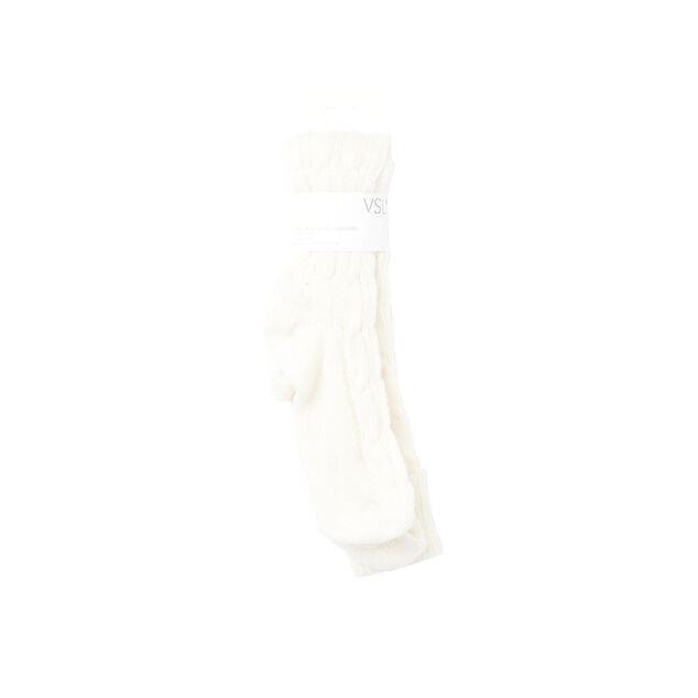 Chaussettes hautes style tricot femme grises ou blanches