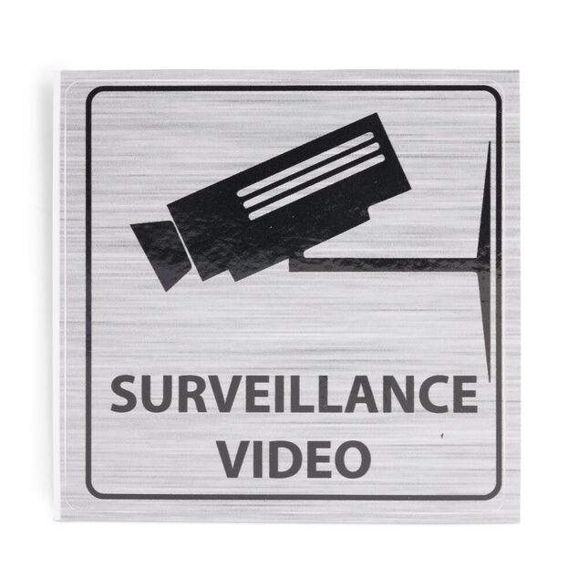 Signalétique adhésive "Surveillance vidéo" - 8x8 cm