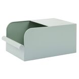 Bac de rangement en métal vert - L17,5 x l25 x H12,5 cm