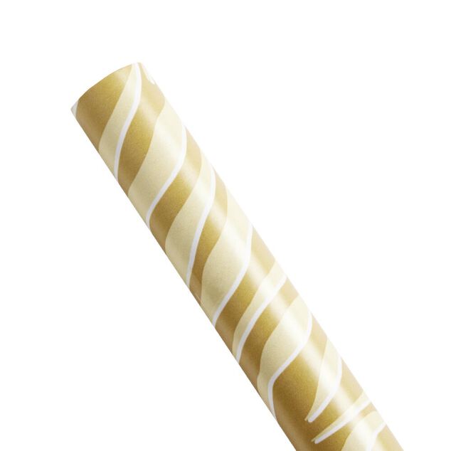 Rouleau papier cadeau No&euml;l 2m vert ou dor&eacute; &agrave; motifs - 2 mod&egrave;les