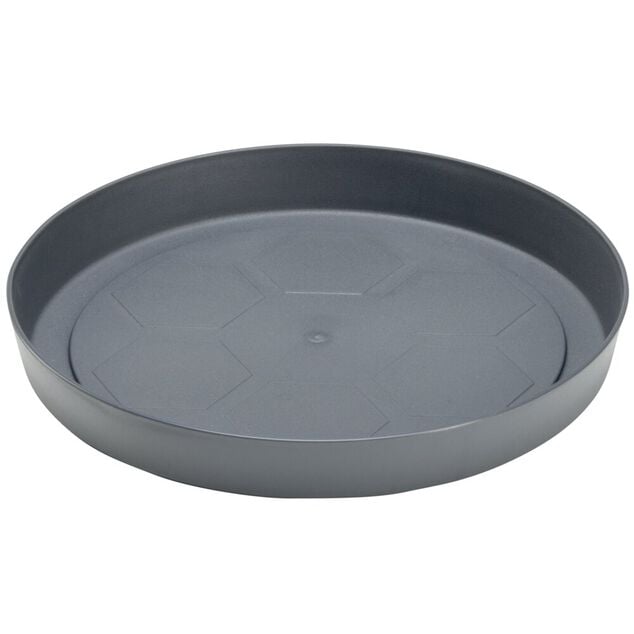Soucoupe plastique pour pot rond 10 L gris anthracite