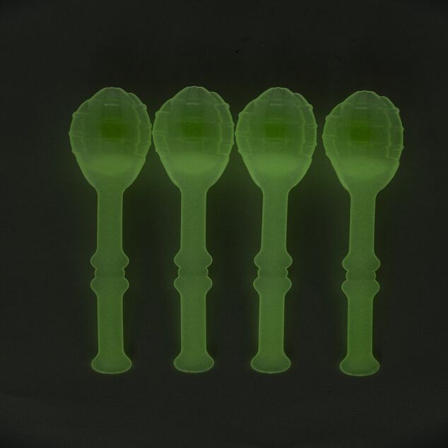 Lot de 12 couverts squelette phosphorescents Halloween
