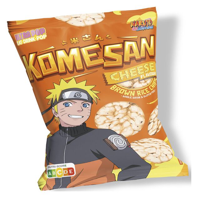 Chips de riz complet Komesan go&ucirc;t fromage Naruto 60gr