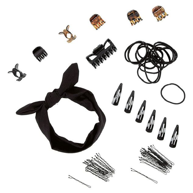 Set de coiffure &eacute;lastiques et pinces
