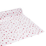 Toile cir&eacute;e cristal &eacute;toile rouge moucharabieh jaune 140cm