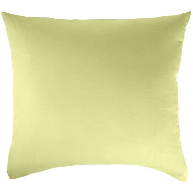 Taie d'oreiller rectangulaire 50x70cm polyester uni jaune