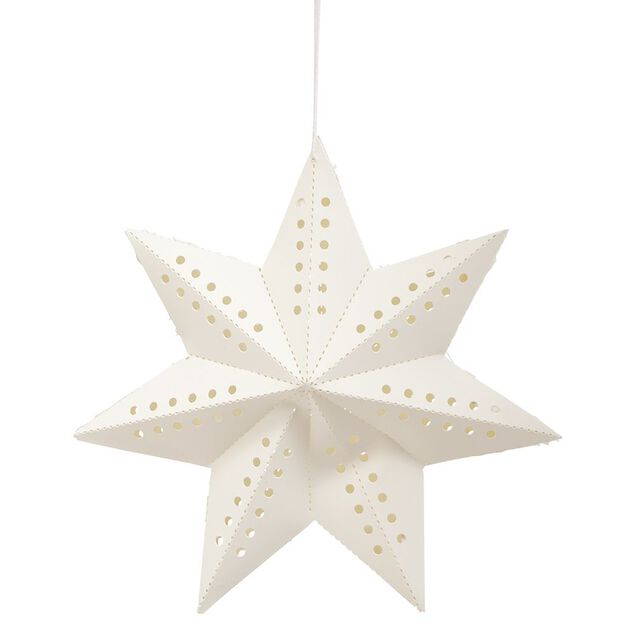 Étoile origami à suspendre blanc ø19 cm