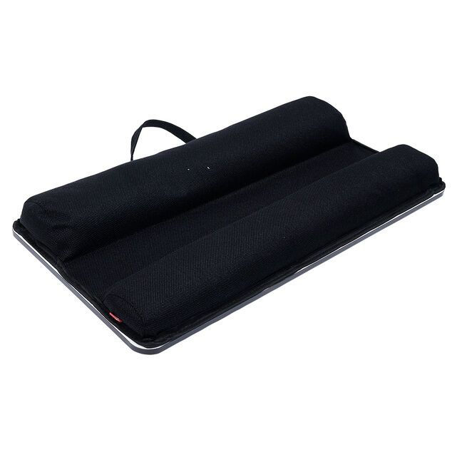 Support pour ordinateur portable nomade bois noir 57x30xH5cm