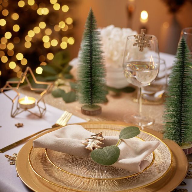 Petit sapin d&eacute;coratif vert &Oslash;6,5xH15cm