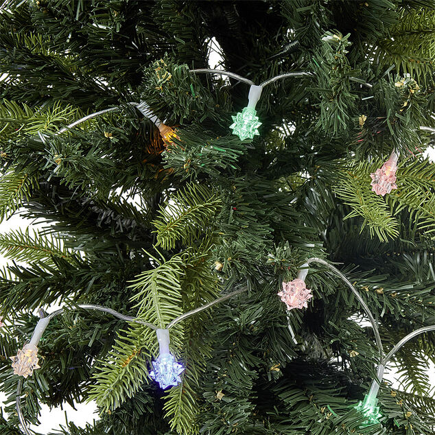 Guirlande électrique 50 Diamants Led Multicolore clignotant 4,9 m