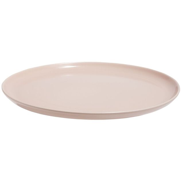 Assiette plate ronde Oslo porcelaine rose &Oslash;26cm