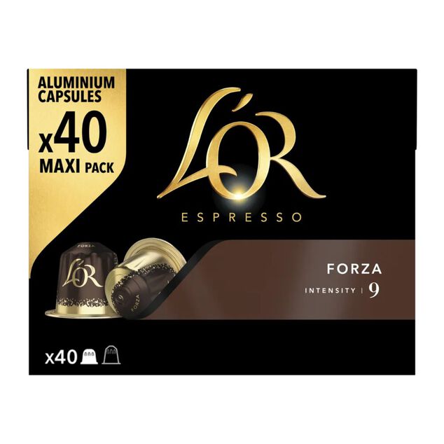 Café capsule L'or Forza 40 doses intensité 9
