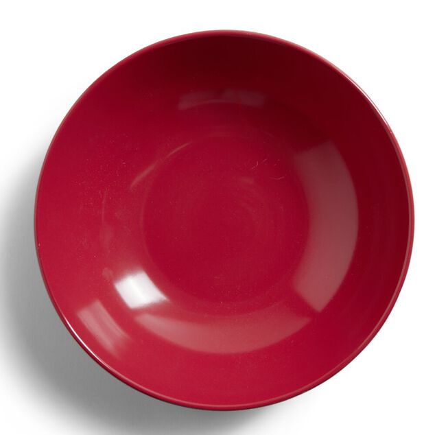 Assiette &agrave; soupe Madrid gr&egrave;s rouge &Oslash;20cm