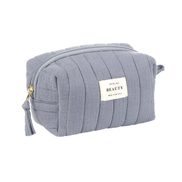 Trousse de toilette gaze de coton 18x10xH10cm (3 modèles)