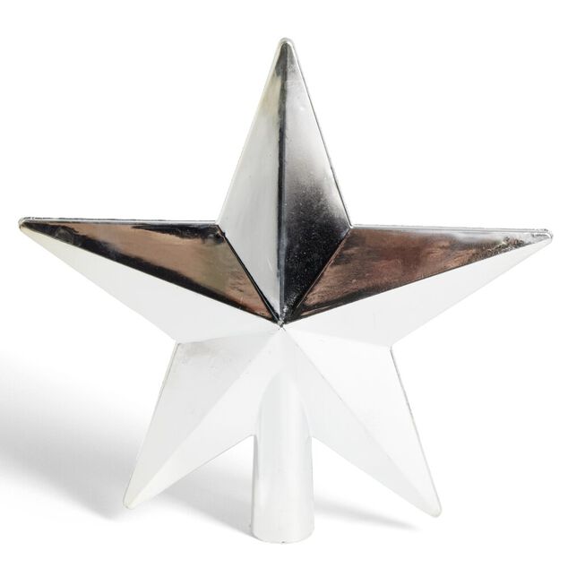 Cimier &eacute;toile argent&eacute; 20x20cm