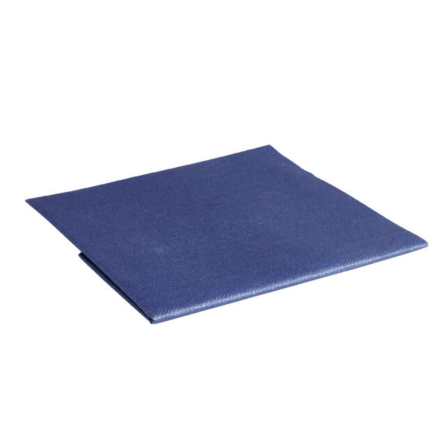 Lot de 12 serviettes intissées bleues 20x20cm
