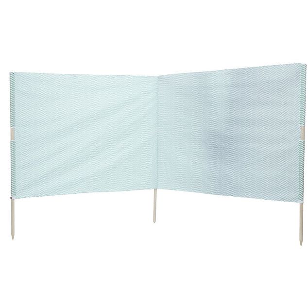 Paravent abri de plage 2en1 Funky bleu et blanc