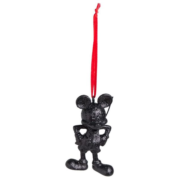 Figurine Mickey Disney paillet&eacute; noir &agrave; suspendre