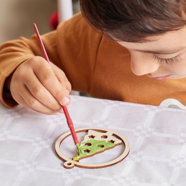 Suspension ronde sapin de No&euml;l &agrave; peindre