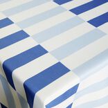 Nappe rectangulaire polyester bayad&egrave;re carreaux bleus et blancs 150x250cm