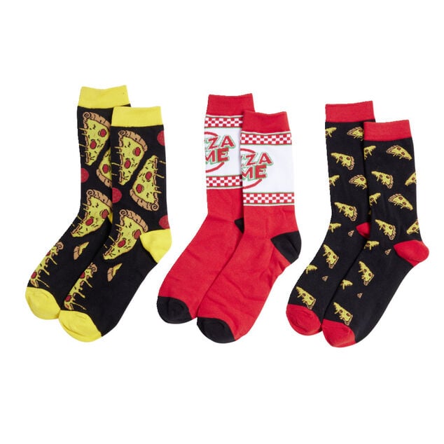 Lot de 3 paires de chaussettes mixtes design pizza 39/42