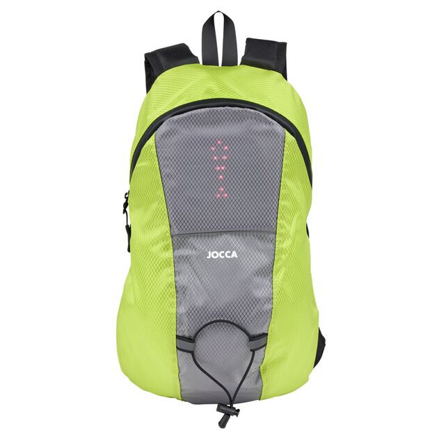 Sac &agrave; dos signal&eacute;tique LED vert et gris