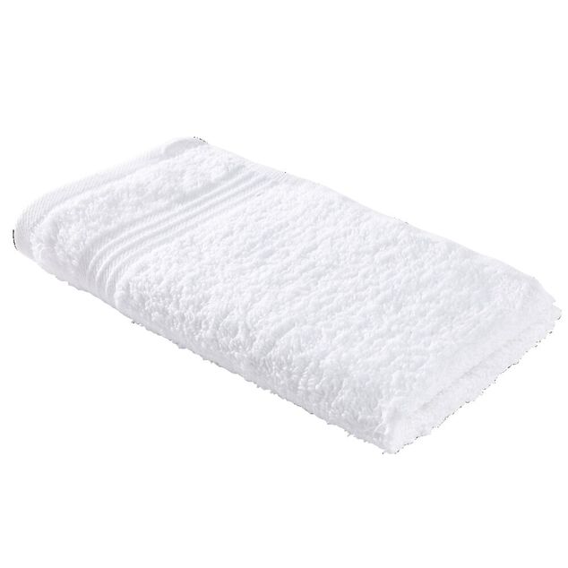 Serviette invit&eacute; 30x50cm coton blanc craie
