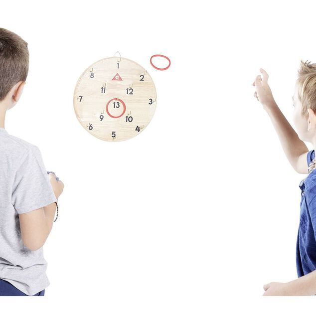 Lancer d'anneaux cible bois