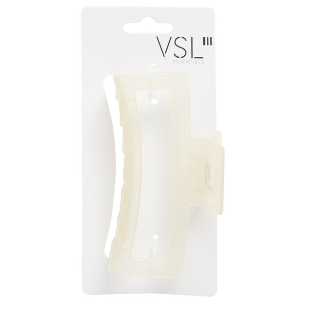 Pince à cheveux plastique coloré transparent 12x5,5xH4,5cm (3 modèles)