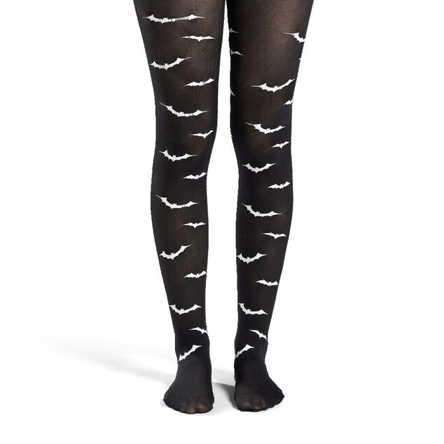Collant Halloween adulte phosphorescent motif chauve-souris T.unique