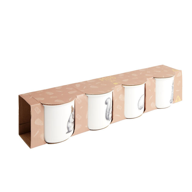 Lot de 4 mugs animaux 33,5cl