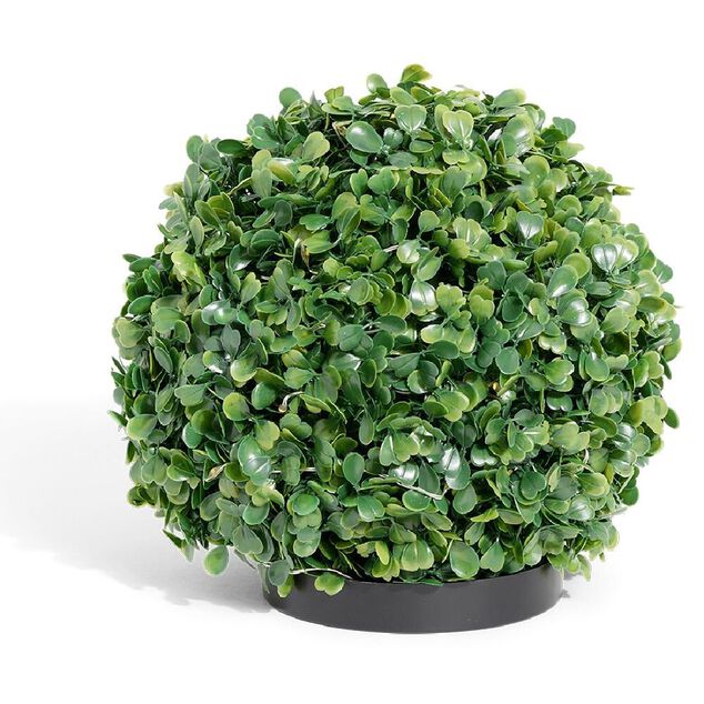 Boule feuille artificielle 35 LED blanc chaud &Oslash;23xH20,5cm