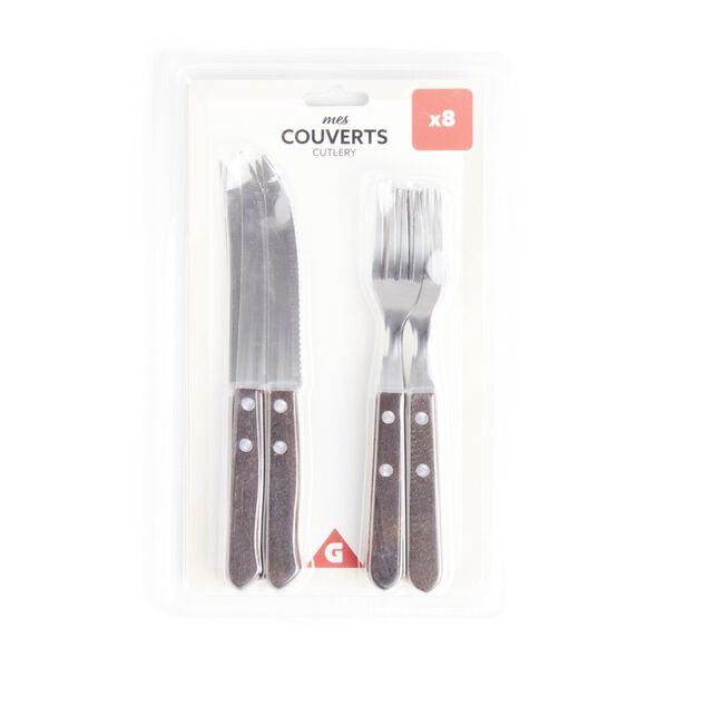 Ensemble 8 couverts fourchettes et couteaux