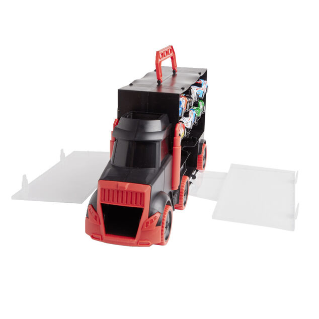 Camion de transport avec 6 voitures