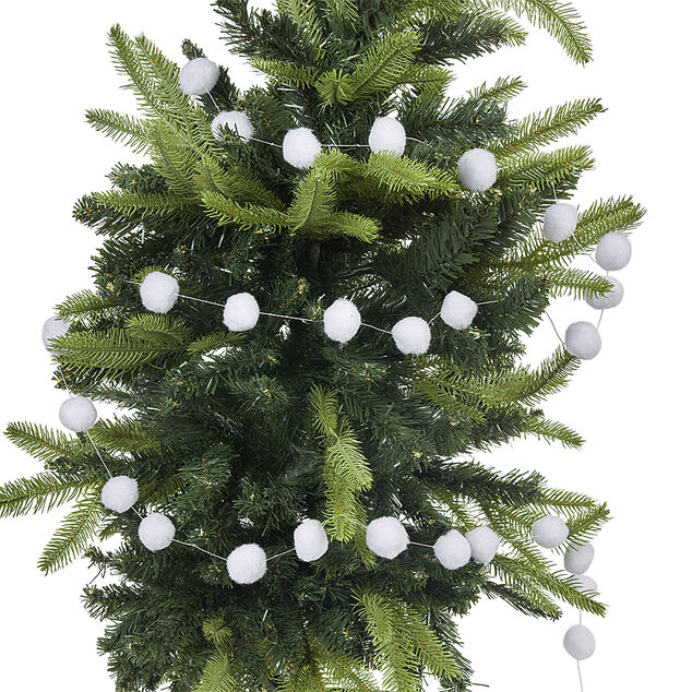 Guirlande 30 boules de neige blanc 1,8 m