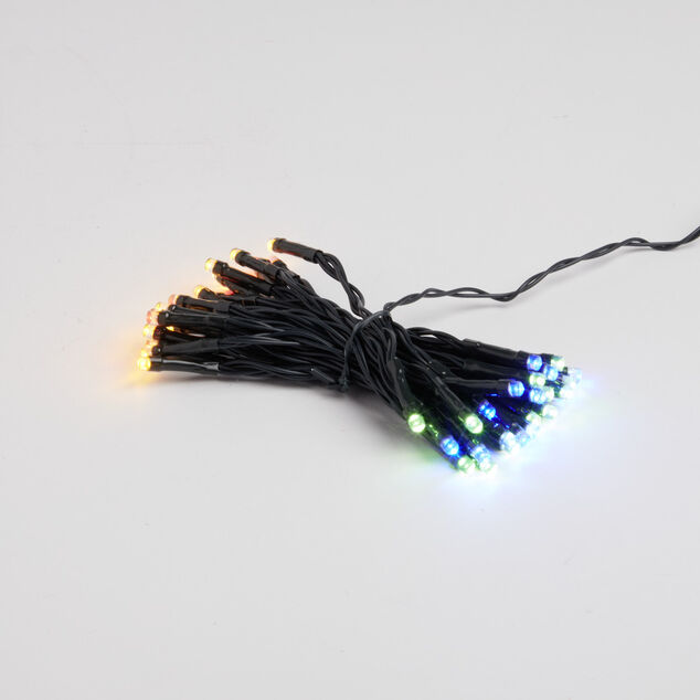 Guirlande lumineuse ext&eacute;rieur &agrave; piles 48LED multicolores 3,5m