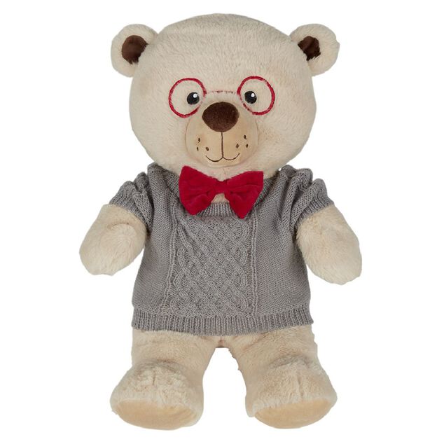 Peluche ours polyester beige H50cm
