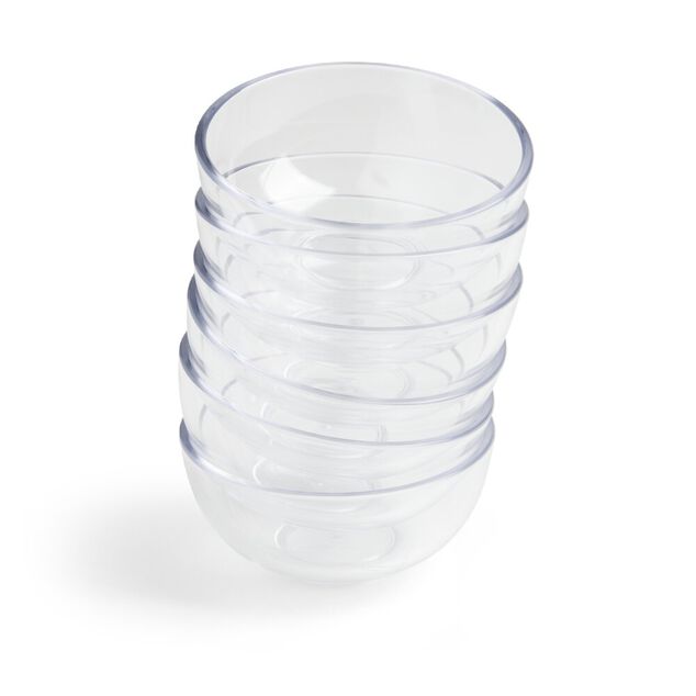 Lot de 6 verrines 120ml plastique transparent &Oslash;8,3xH4cm