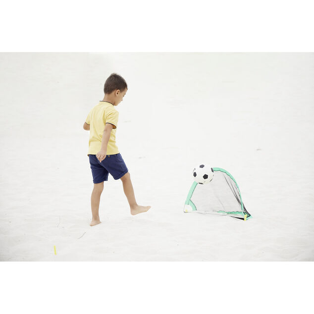 Cage de foot pop-up pliable bleu 60x40xH40cm (2 pi&egrave;ces)