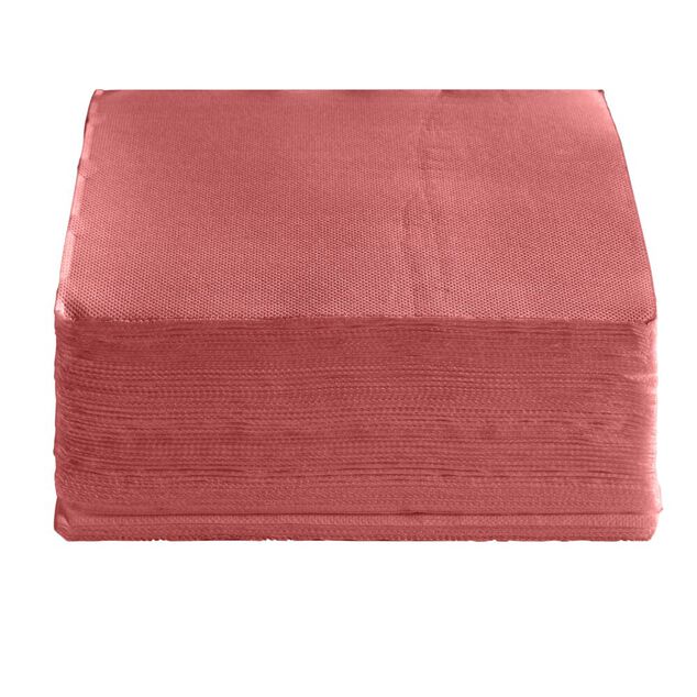 Serviette carr&eacute;e rouge 2 plis en papier x40