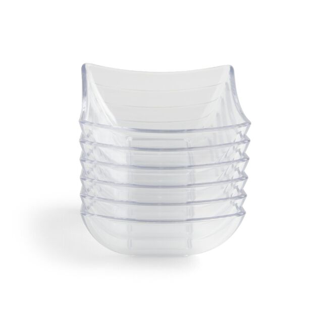 Lot de 6 verrines 95ml plastique transparent &Oslash;7,9xH3,6cm