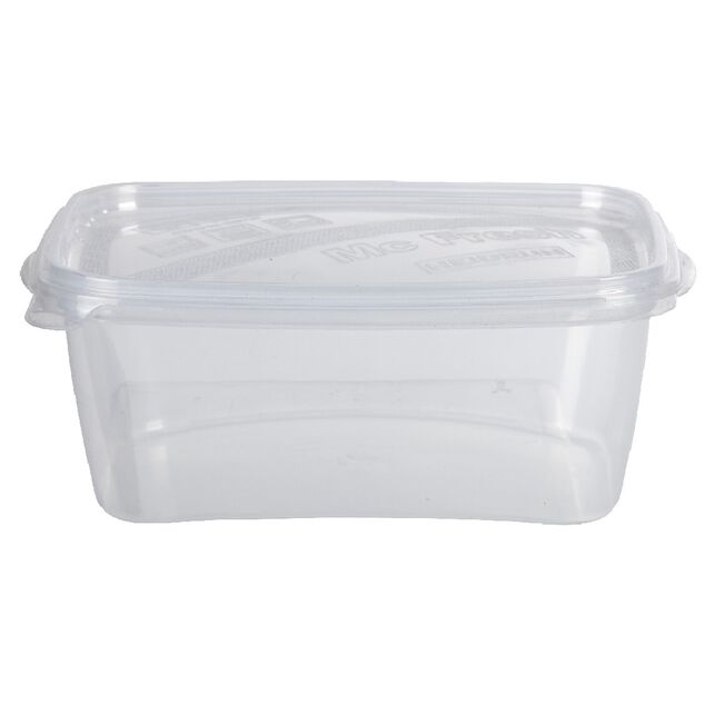 Bo&icirc;te alimentaire 1,2 L transparente x3