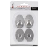 Crochet adh&eacute;sif inox x4