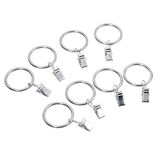 Anneau &agrave; pince gris chrom&eacute; x8