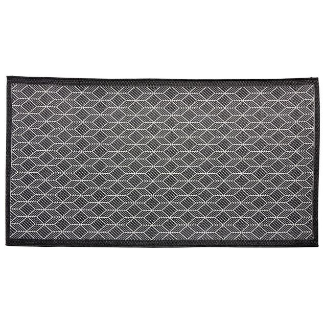Tapis Yvan 80x150cm noir et blanc
